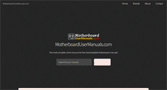 Desktop Screenshot of motherboardusermanuals.com